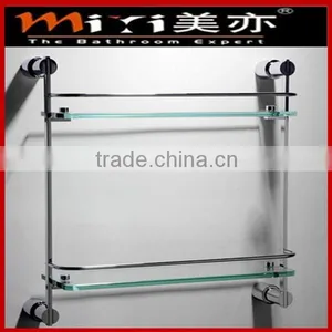 2014 New Design High Quality Bathroom 2 Tier Glass Shelf Shampoo Holder thumbnail-1