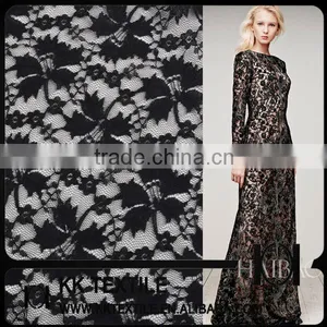French Fashion Leaves Embroidery Pattern Lace Type Fabric thumbnail-1