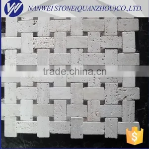 Light Beige Wholesale Price Mosaic Marble Tile Floor Interior Decoration thumbnail-2