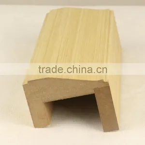 MDF Decorative Moulding Wrapped by EV Golden Teak Veneer thumbnail-1