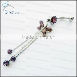 2013 New Products Butterfly Piercing Nickel Free Belly Button Rings thumbnail-1