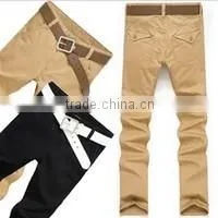 Chino Pants - Drop Crotch Chino Pants - Mens Khaki Chino Pants - Mens Chino Jogger Pants With Cuffs - Wholesale Mens Cotton Slim thumbnail-3