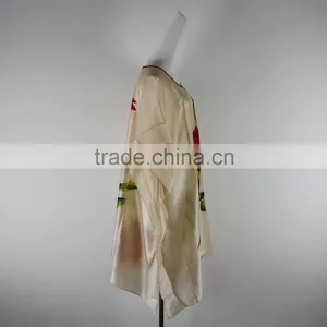 Bat-Wing Sleeve Chiffon Kanftan Dress Women thumbnail-2