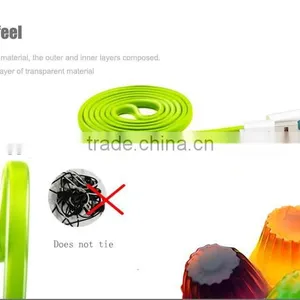 Colorful Transparent Jelly Wholesale for Iphone Usb Cable thumbnail-2