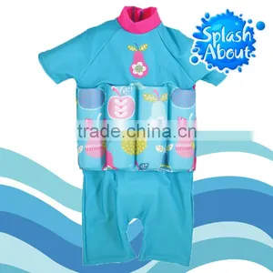Functional Swimwear Suppliers Fancy Transparent NEOPRENE Sun-proof Made in Taiwan 1-6y Floating Suit thumbnail-1