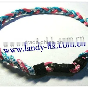 Triple Braided Titanium Cheap Sports Custom Titanium Rope Necklace thumbnail-1