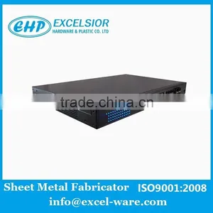 Cabinet for 1U Rack Mount Assembly With Customized Panels,1u Server Customized Enclosure Server Case for KVM DVI Converter DVI thumbnail-1