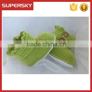 V-126 Hotsell Cute Knit Pattern Warm Crochet Toddler Baby Shoe Indoor Knitted Newborn Shoe Slippers thumbnail-3