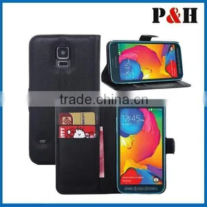 Stand Holder Card Cash Slots Leather Mobile Phone Case for Samsung S5 thumbnail-1