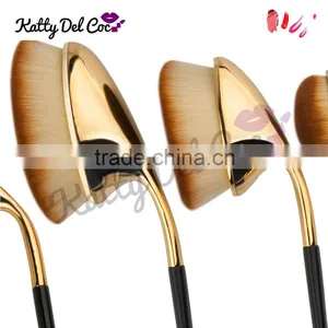 9pcs Shiny Rose Gold Golf Professional Makeup Brushes thumbnail-3