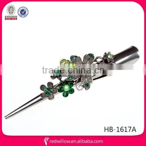 Wholesale Fancy Handmade Diamante Aligator Hair Clips thumbnail-1