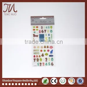 Customized Cartoon Alphabet Letter Crystal Plastic Sticker For Kid thumbnail-5