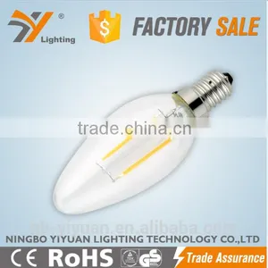 High Brightness 2w 4w 6w E27 Glass Filament Candle Bulbs With 2 Years Warranty Filament Led Bulb E27 thumbnail-2