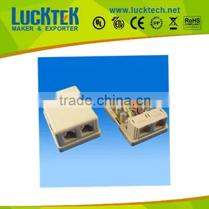 Telephone Jack Box,6P2C/6P4C/6P6C MODULAR SURFACE DUAL JACK thumbnail-1