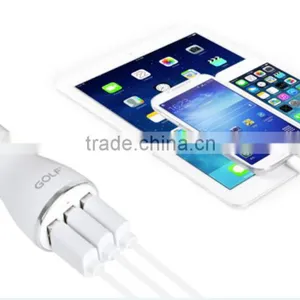 3 Port USB Certified Car Charger Quick Charge With Smart High Quality 3 Usb Car Charger Adapter For Samsung Galaxy Device thumbnail-3
