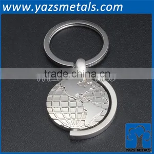 Custom Metal Spin Globe Keychain thumbnail-1