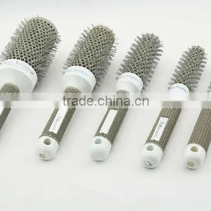 Round Ceramic Hair Brush Set Nylon Brush Heat Control OEM Shape Square Triangle thumbnail-1
