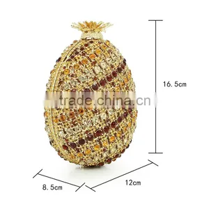 Pineapple Hard Shell Crystal Evening Bags Manufacturers China (88191A-G) thumbnail-2