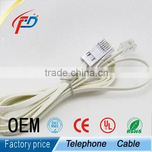 2 Cores or 4 Wires British-American Jumper Cable 1.5m Rj12 Connector thumbnail-5