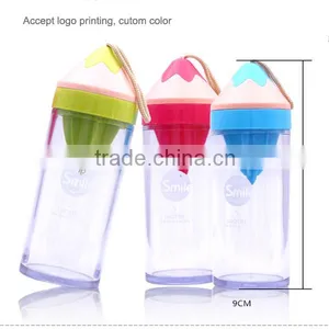Ultra Clear Water Infuser Bottle Plastic , Lime/orange/lemon Bottle With Squeezer 350ml thumbnail-1
