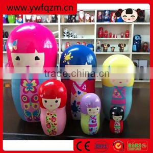 Wooden Diy Toy Nesting Doll Nesting Doll Gift and Craft thumbnail-1