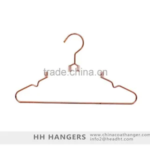Metal Rose Gold Copper Coat Hanger, Copper Brass Metal Laundry Wire Shirt Hanger, Copper Slim Wire Top Hanger thumbnail-2