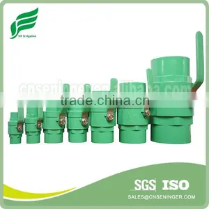 PVC TWO PIECES BALL VALVE(ABS HANDLE) thumbnail-3