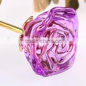Natural Crystal Flower Golden Rose Flowers thumbnail-2