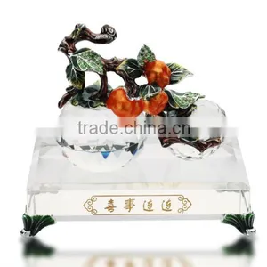 RORO Blessed Events Persimmon Enamel Crystal Glass Decorative Article for Home Decoration/gift thumbnail-1