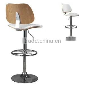 Hot Sale Acrofine Design Swivel High Bar Stools Wood Bar Stool With Back HY3024H thumbnail-1