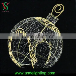 Christmas Outdoor Large Ball Shape Light With String Light and Metal Frame thumbnail-1