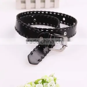 Fashion PU Belt With Braided Borders for Ladies thumbnail-1