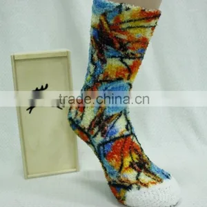 Fluffy Socks Print Arts Circle Print Fluffy Socks Home Wear thumbnail-2