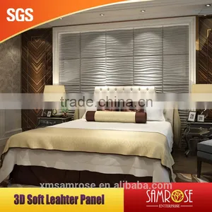 Fashion Wall Flats Leather Bed Headboard Embossed Leather Panel (Nail River) thumbnail-1