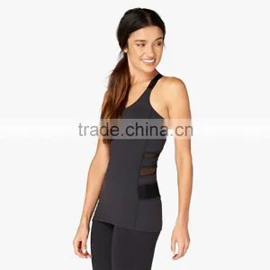 Adjustable Elastic Straps Triple Mesh Blank Tank Top Women thumbnail-1