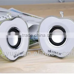 A.PPLE Shape USB2.0 Factory Mini Speaker With Light thumbnail-1