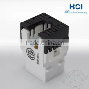 Network Solution RJ45 Super Cat6 UL 180 Degree Unshielded UTP Modular Keystone Jack thumbnail-4