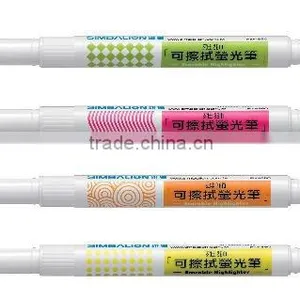 ERASABLE HIGHLIGHTER (ERASABLE FLUORESCENT MARKER) - DOUBLE HEAD 3mm CHISEL & ERASER thumbnail-1