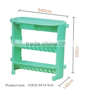 Kawachi 3 Tier Corner Storage Shelf Plastic Bathroom Rack thumbnail-4