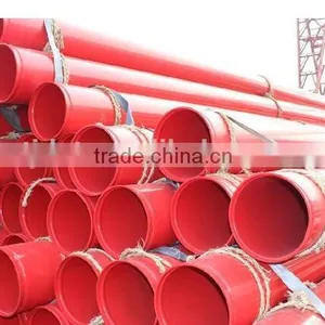 Outside and Inside Red Plastic Coated Steel Pipe for Fire Fighting thumbnail-1