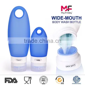 Wholesale Portable BPA Free Mixed Sizes Silicone Travel Bottle Set thumbnail-4