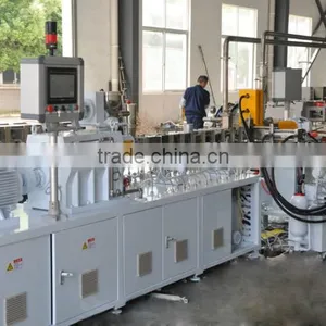 Small Plastic Masterbatch Granulator Twin Screw Extruder Compounding Granules Pelletizer Extruder thumbnail-6
