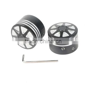 Black Front Axle Nut Cover Bolt For Touring Softail Road King Glide FLTR thumbnail-6