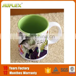 Popular 11oz Porcelain Mug Inner Colorful Blank Sublimation Printing Mug thumbnail-5