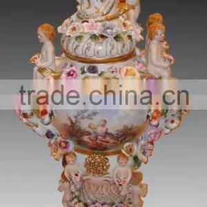 Floral Design Ceramic Whorl Prize Cup, Spring Spirit Blue Prize Cup thumbnail-2