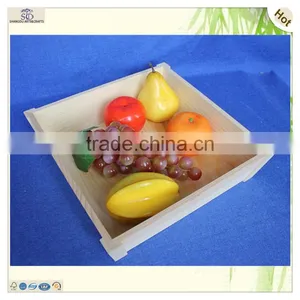 Customized Vegetable Fruits Storage Serving Plain Wood Tray thumbnail-4