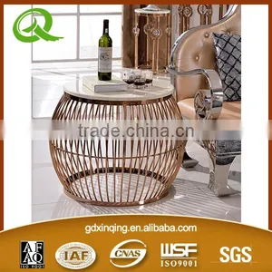 D381 2016 Latest Desgn Marble Top Stainless Steel End Table thumbnail-6