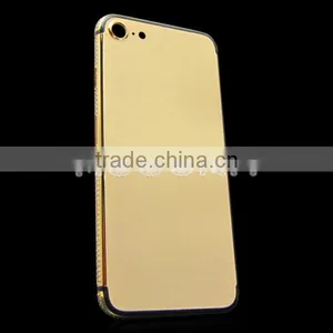 Gold Plated Back Housing, Diamond Back Cover for IPhone 7 Gold Housing thumbnail-1