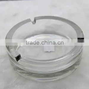 Glass Ashtray, 13cm Round Glass Ashtray,round Clear Glass Ashtray thumbnail-1