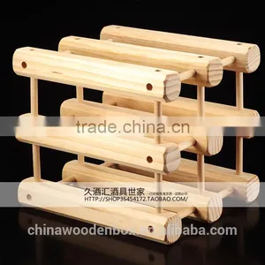 Solid Pine Wine Rack Handmade Wooden Wine Rack With Lighting Handmade Wooden Wine Rack With Low Price thumbnail-3